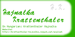 hajnalka krattenthaler business card